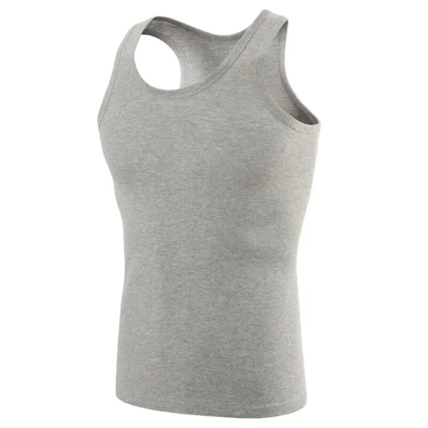 T-shirts YARRISON démembré pur coton Bodybuilding Blanc Noir Gris – Image 6