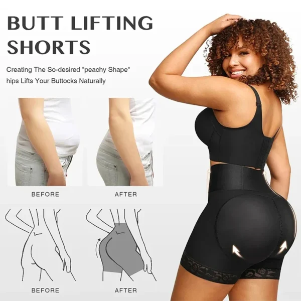Haute Compression Shapewear Butt Lifter Culotte de contrôle ferme Amincissant Taille Trainer Fajas Colombianas Gaines Body Shapers Corset – Image 3