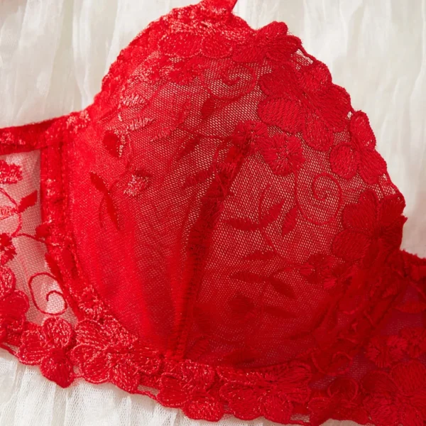 Lovermore Lingerie sexy Set di reggiseno e mutandine con ricamo floreale Set di biancheria intima erotica Set esotico Fantasia Intimo – Image 5