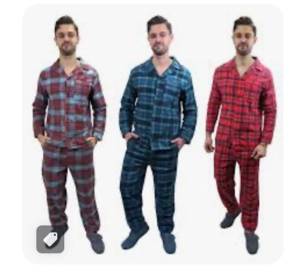 Ensemble deux pièces décontracté , manches longues, pantalons longs pour nuit en pur coton