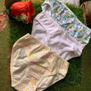 Slip Enfant Fille Coton Doux 100 % coton , 2 à 5 Ans 3 pièce à 